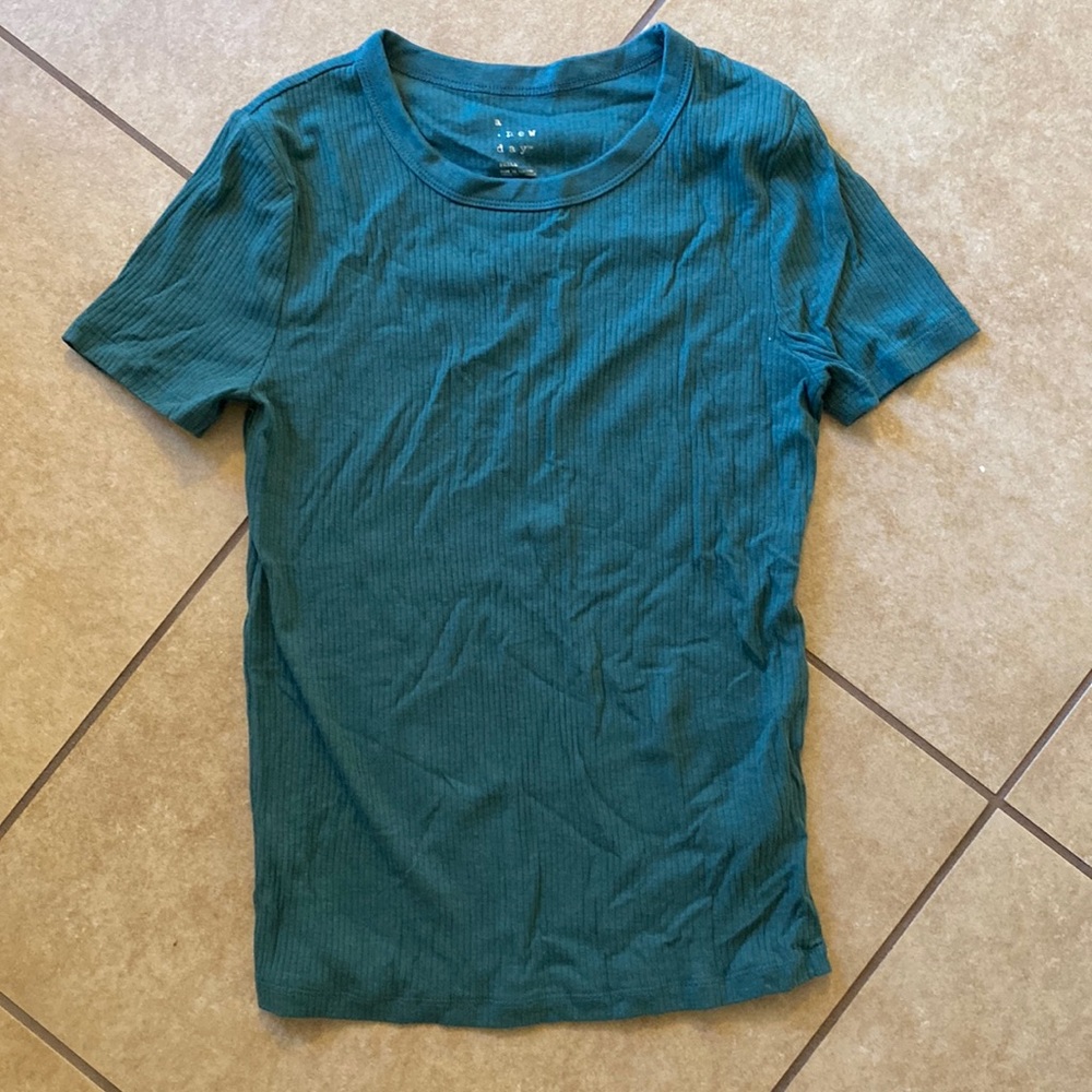 Ribbed Green Shirt